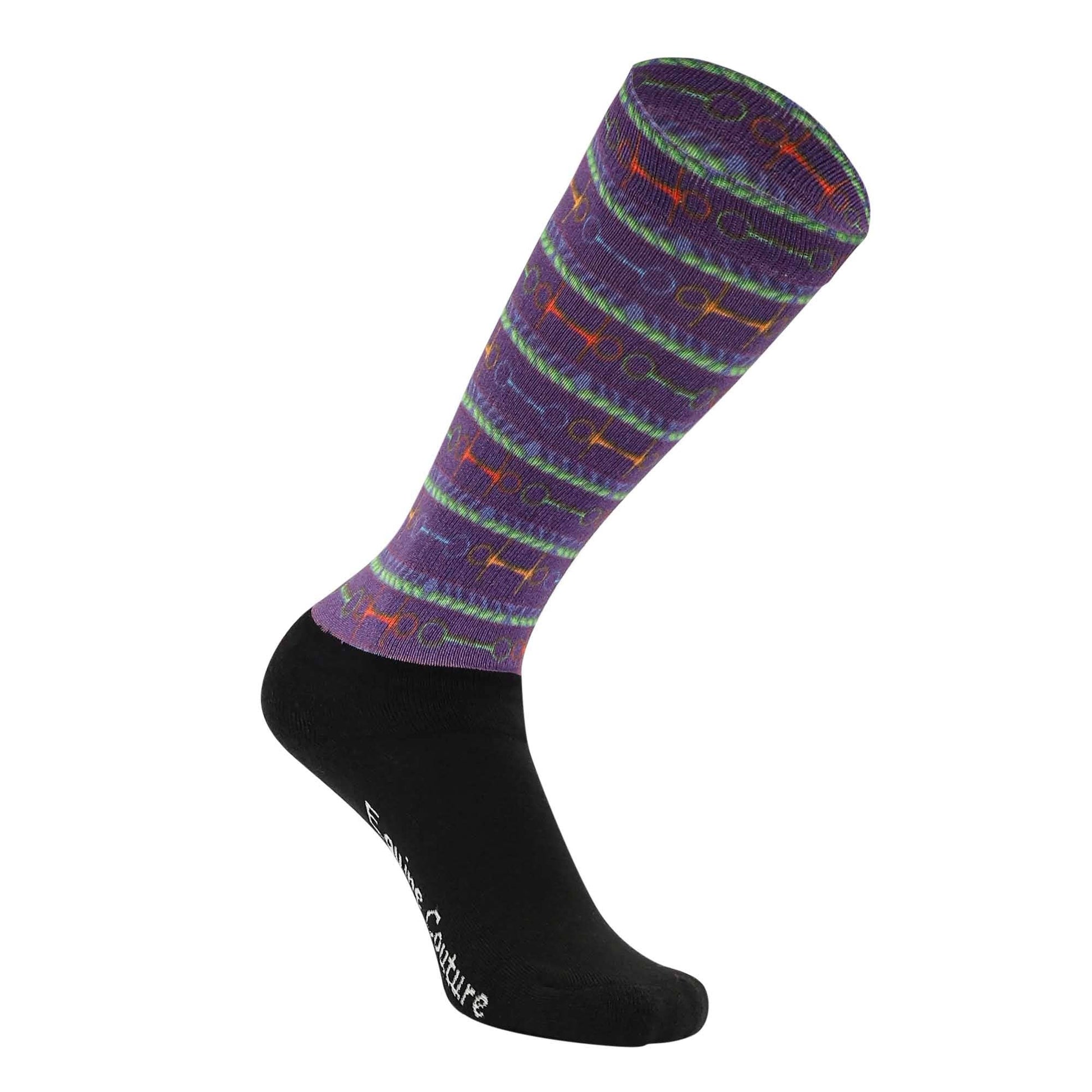 Equine Couture Children'S OTC Boot Socks- Neon Bits: STD