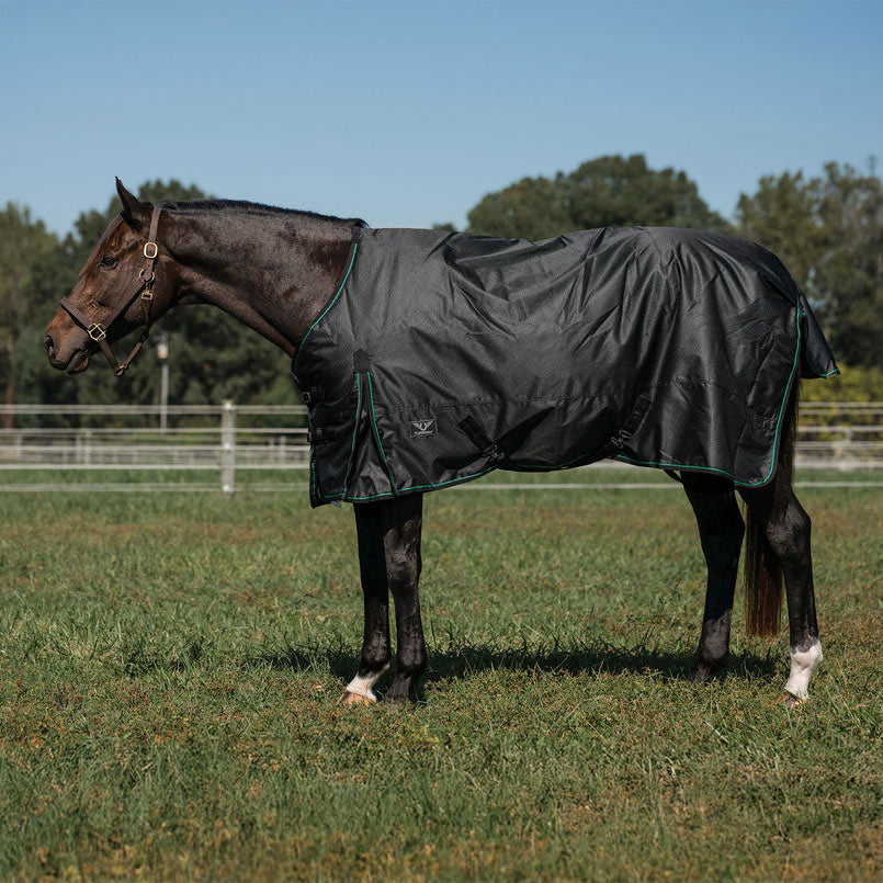 TuffRider 600D RipStop Waterproof/Breathable  Comfy Winter Turnout Blanket Medium Weight 200 GSM Standard Neck