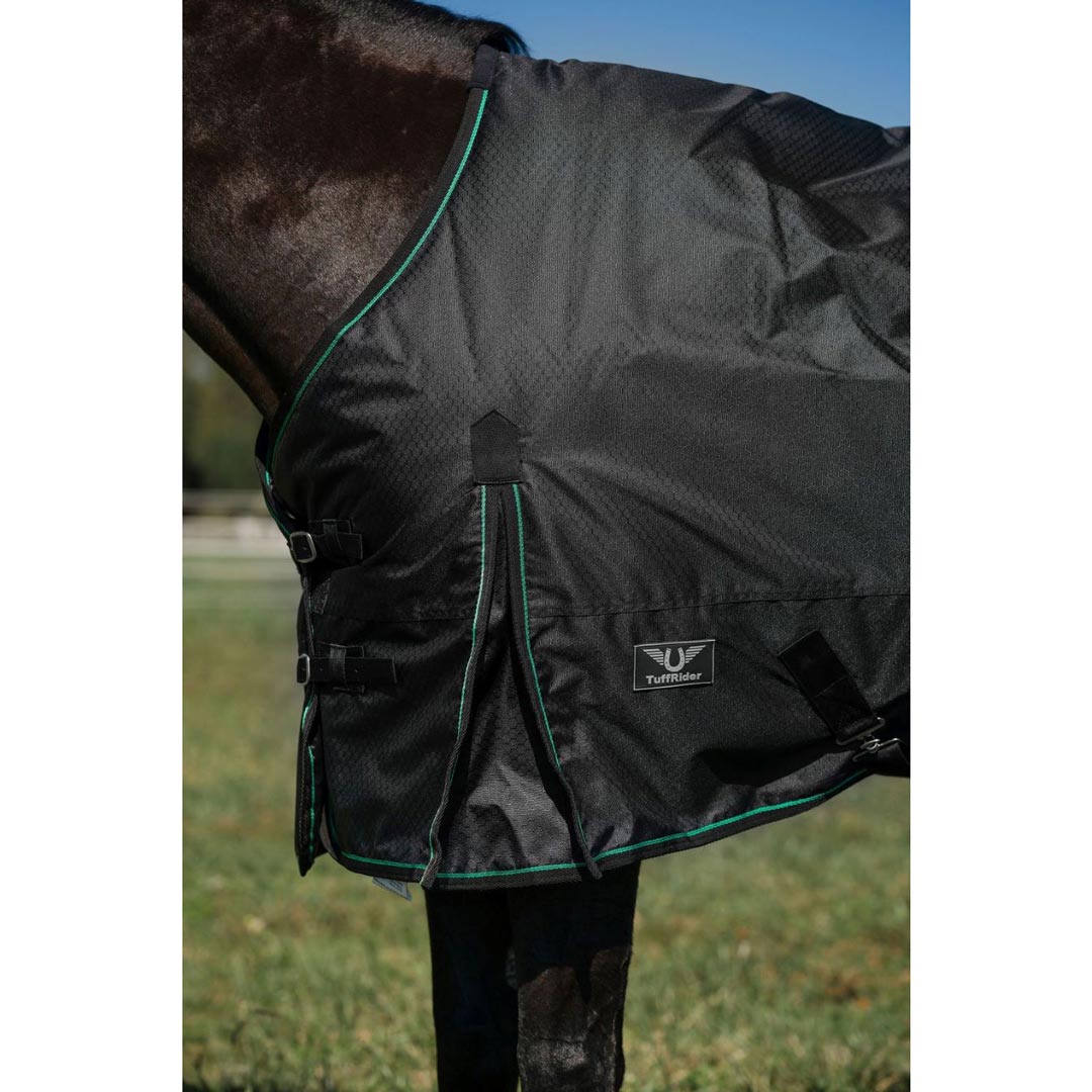 TuffRider 600D RipStop Waterproof/Breathable  Comfy Winter Turnout Blanket Medium Weight 200 GSM Standard Neck