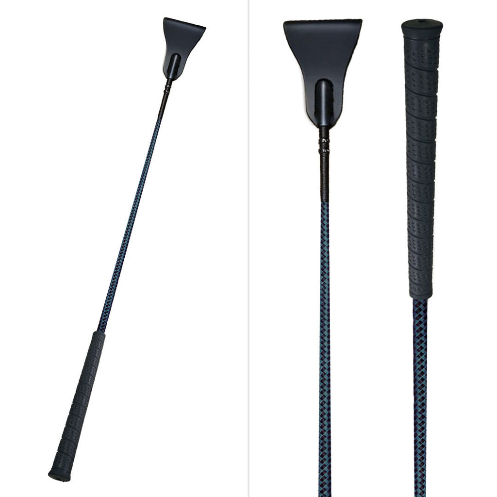 TuffRider 26" Two-Tone Weave Riding Crop with No-Slip Rubber Grip
