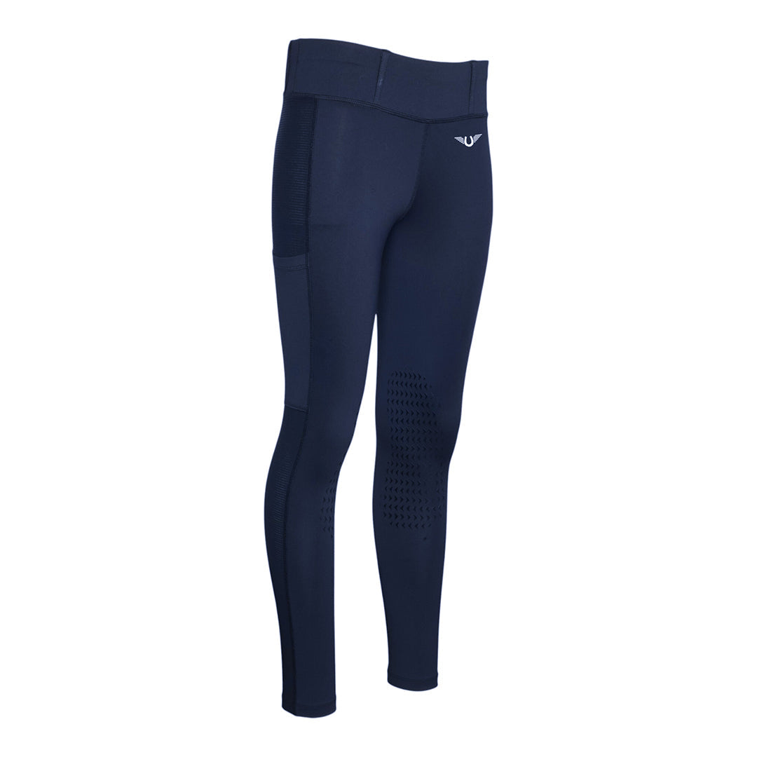 TuffRider Children's Ventilated Sport Tights With Phone Pockets and Belt Loops