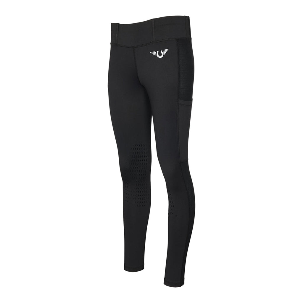TuffRider Children's Ventilated Sport Tights With Phone Pockets and Belt Loops