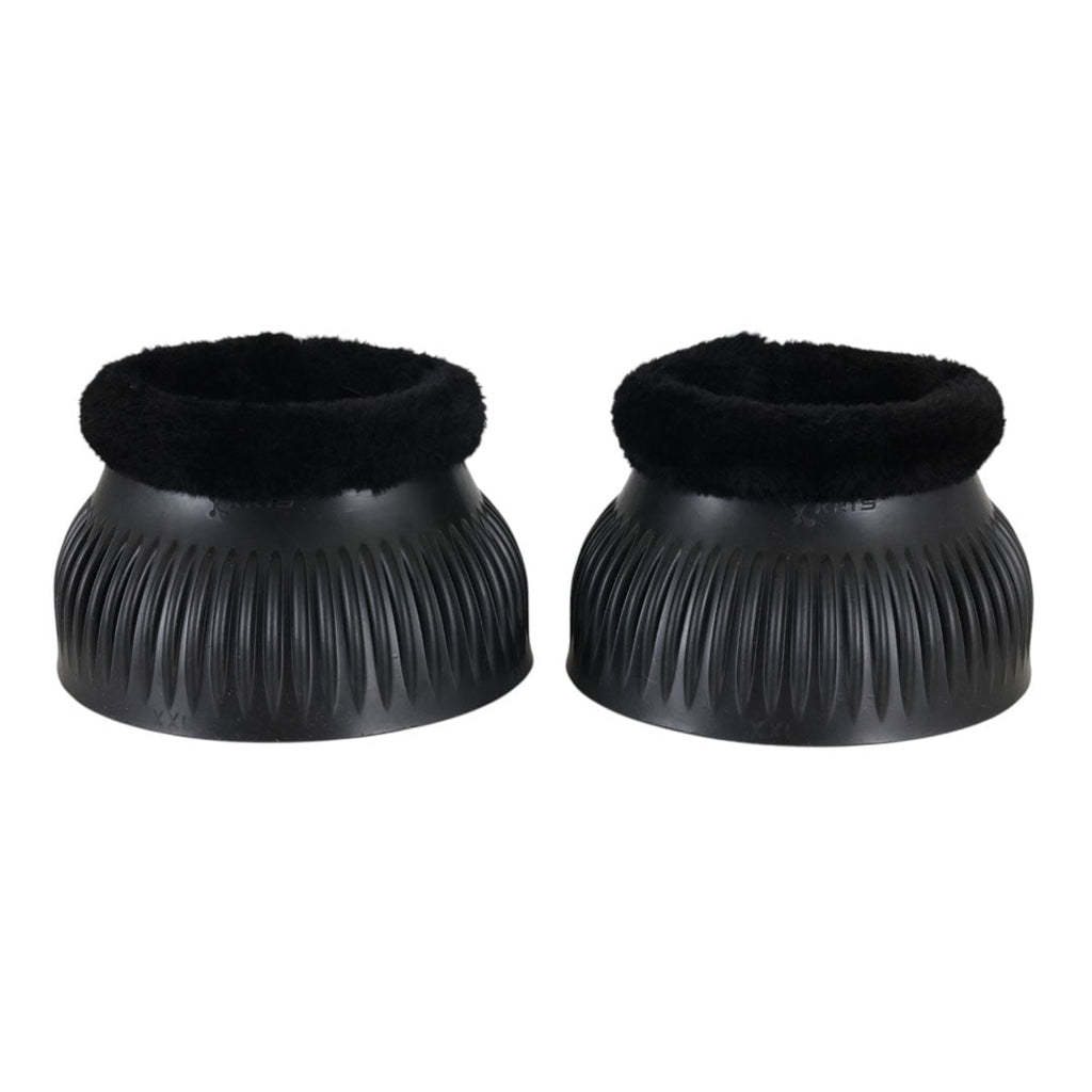 TuffRider Heavy-Duty Ribbed Adjustable Rubber Bell Boots with Fleece Trim