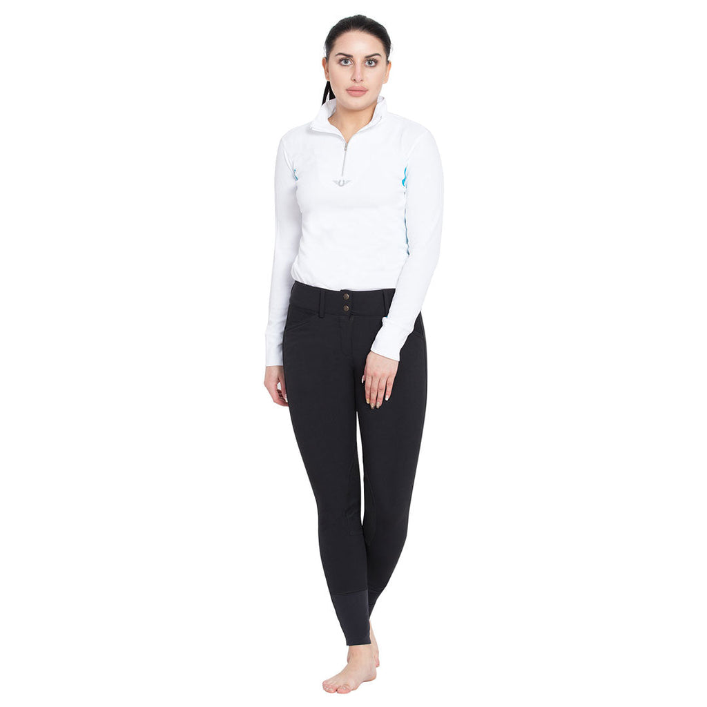 TuffRider Ladies Long Sleeve Ventilated Technical Sport Shirt – UV Protection, Quick-Dry, Mesh Undersleeves