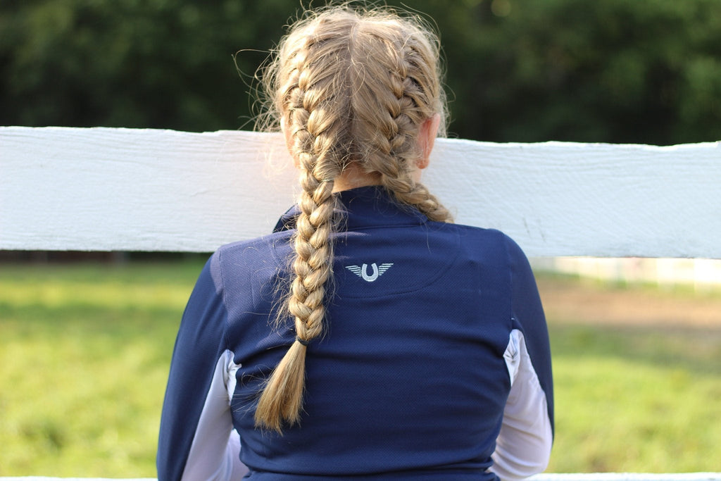 TuffRider Youth Long Sleeve Ventilated Technical Sport Shirt – UV Protection, Quick-Dry, Mesh Undersleeves