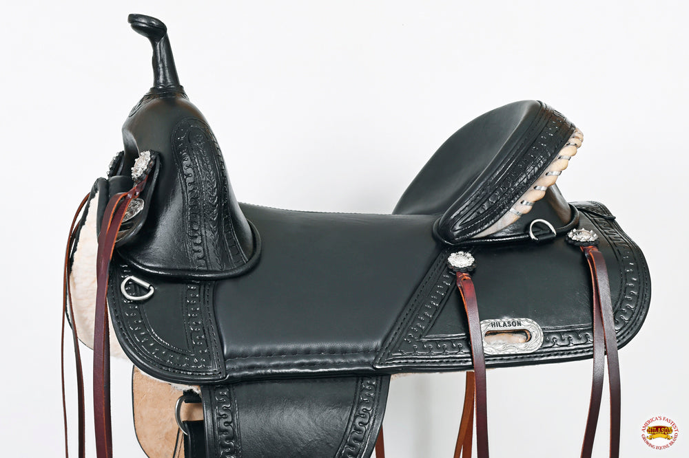 Western Horse Saddle Hilason Treeless Trail American Leather