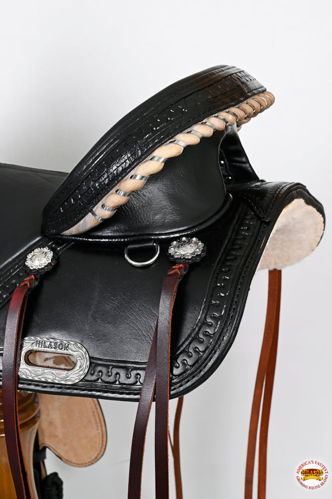 Western Horse Saddle Hilason Treeless Trail American Leather