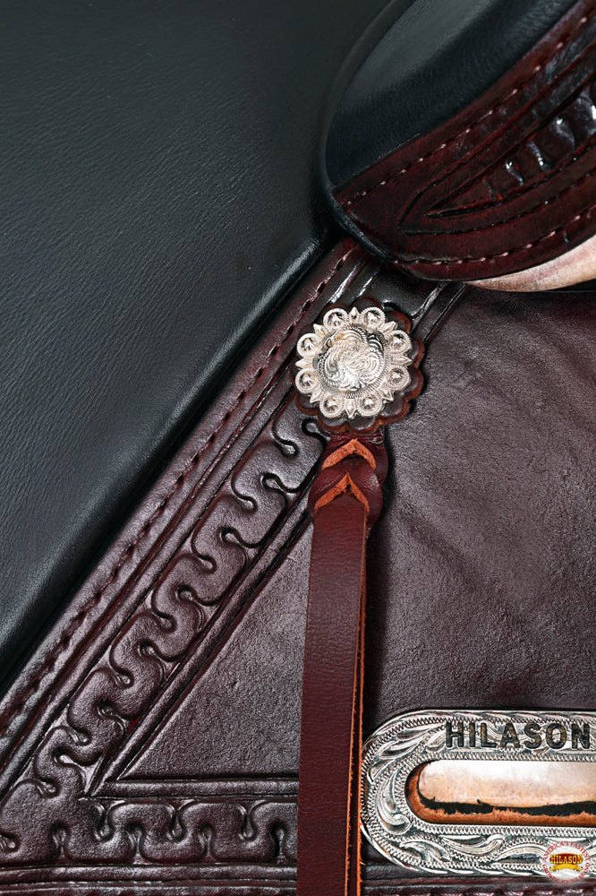 Western Horse Saddle Hilason Treeless Trail American Leather Dark Brown