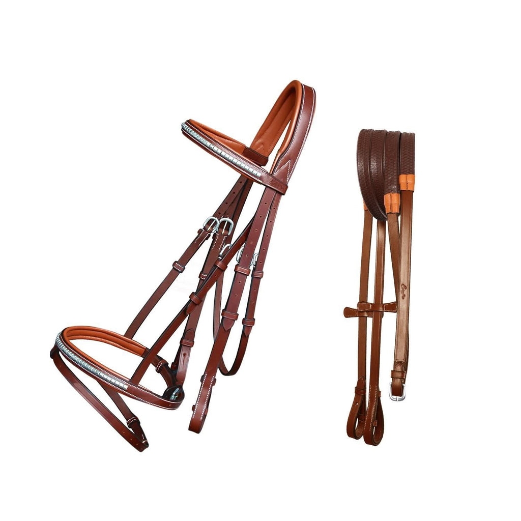 ExionPro SS Clincher Studded Bridle With Flash and Reins