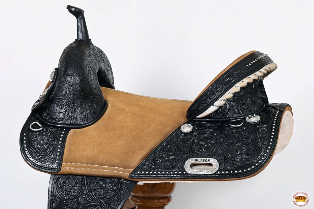 Hilason Western Horse Treeless Trail Barrel American Leather Saddle