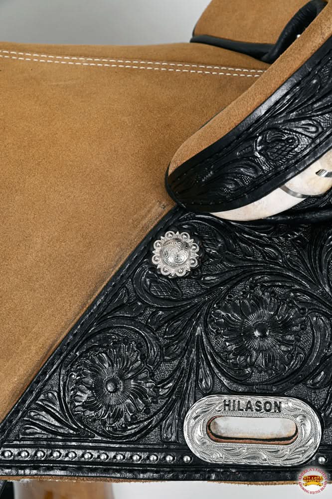 Hilason Western Horse Treeless Trail Barrel American Leather Saddle