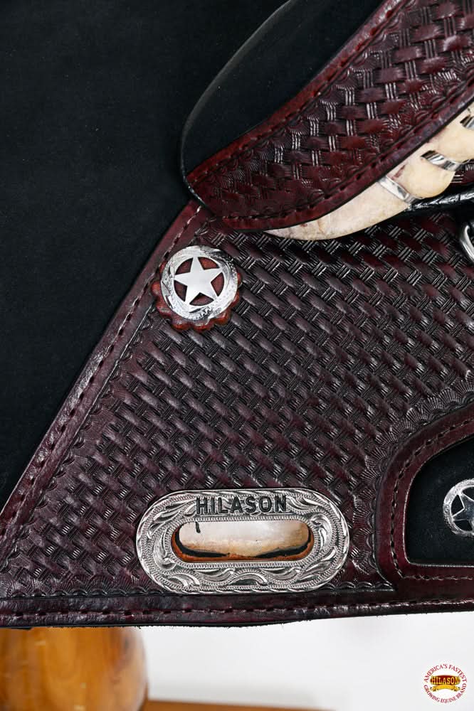Western Horse Saddle Hilason Treeless Trail Barrel American Leather