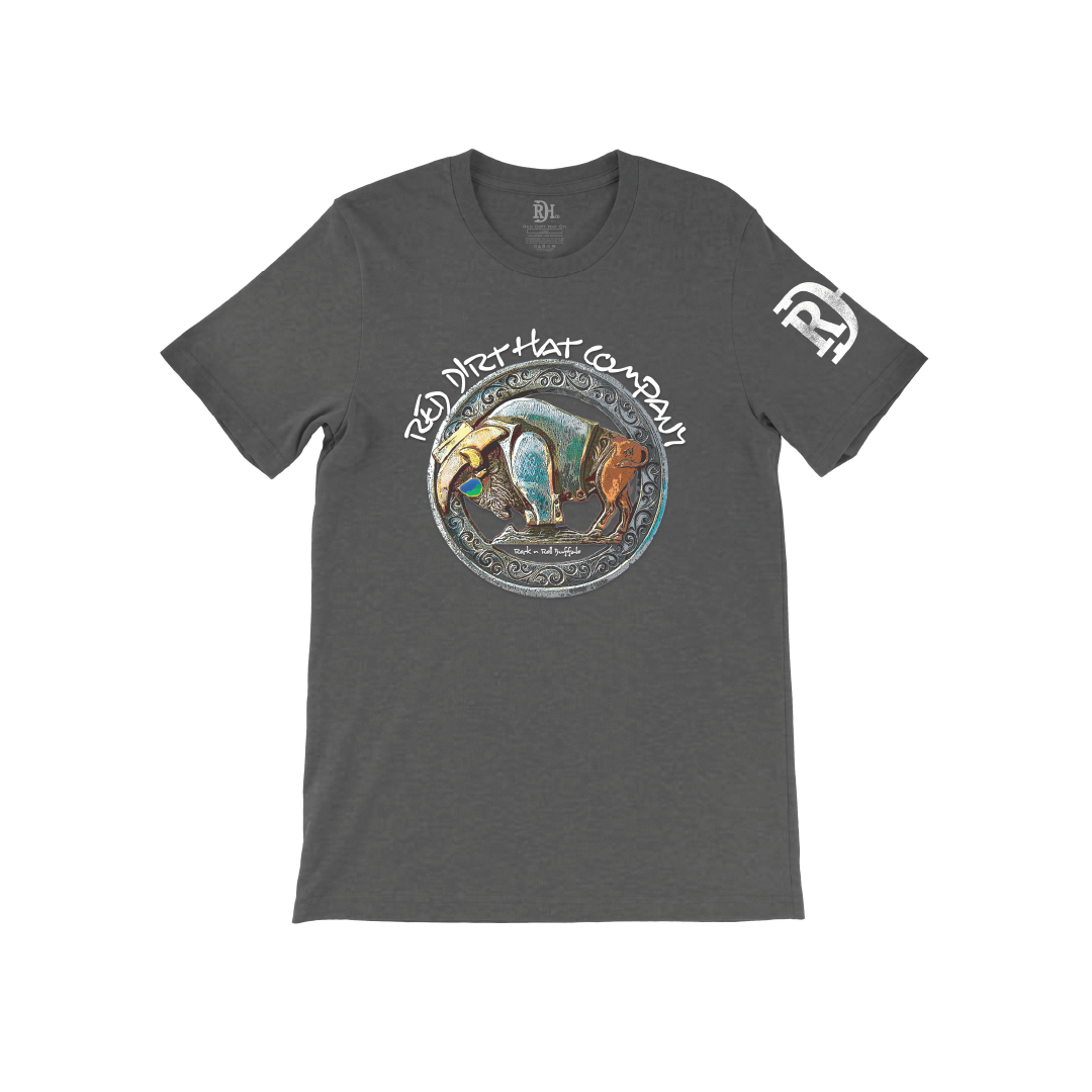 Bad Bronc Rock N’ Roll Buffalo- RED DIRT T-SHIRT