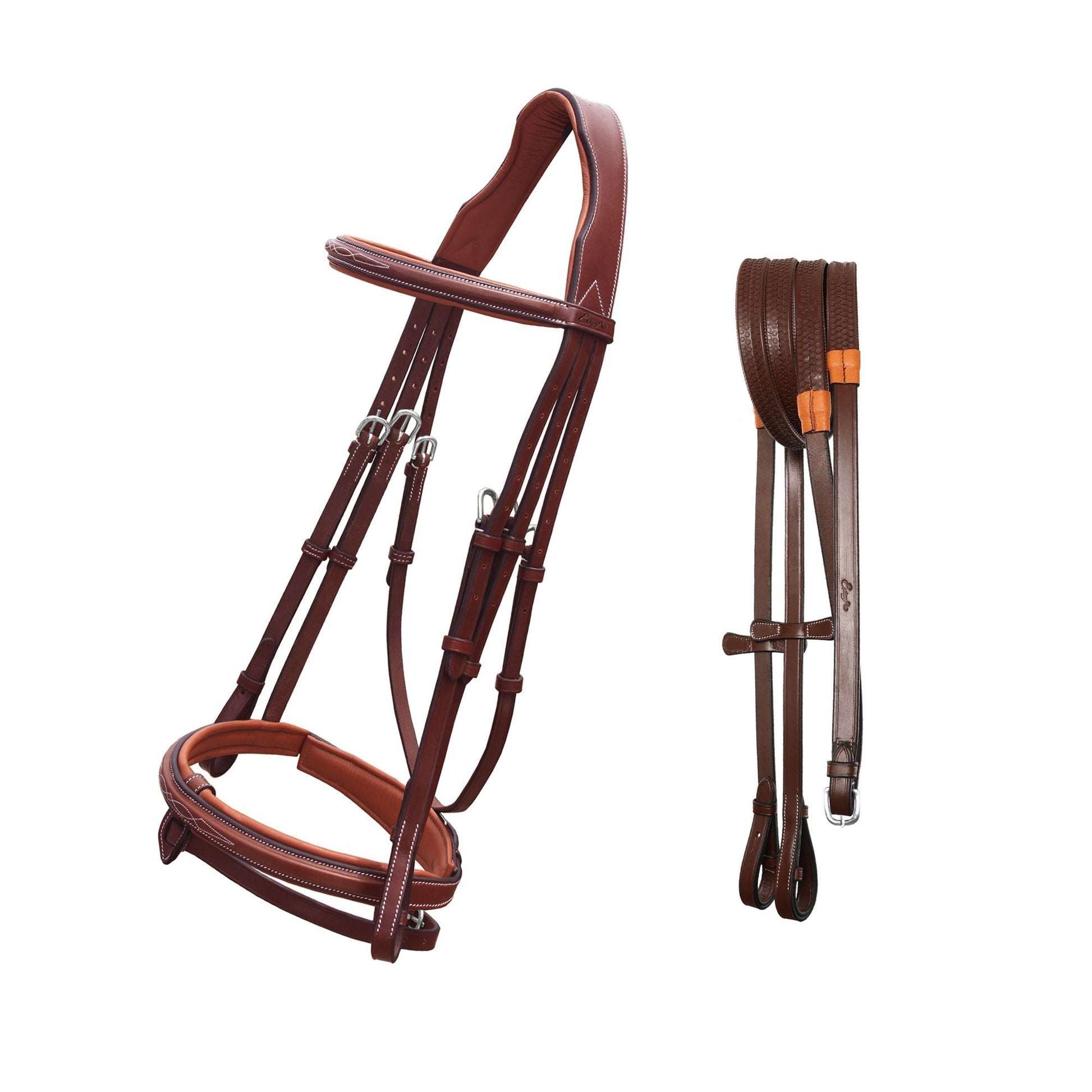 ExionPro 'Phoenix' Convertible Jumping Bridle with Removable Flash & Reins