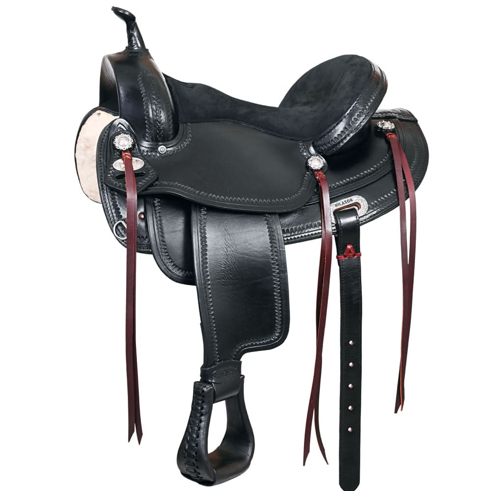 Hilason Western Horse Treeless Trail Pleasure American Leather Saddle