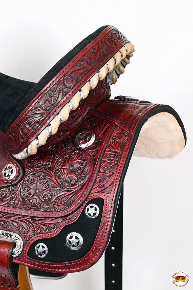 Hilason Western Horse Treeless Trail Barrel American Leather Saddle