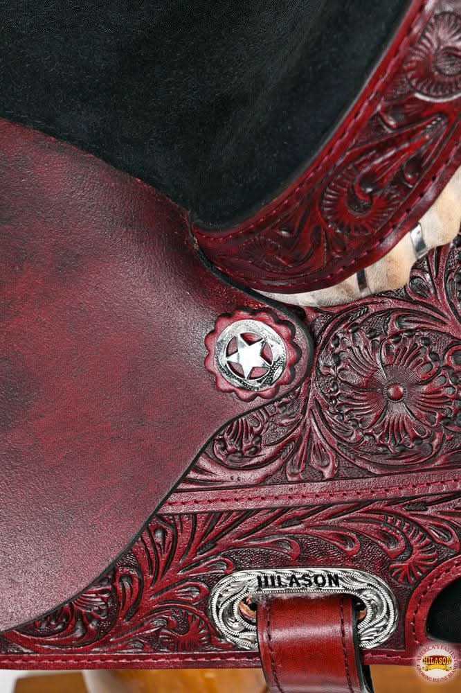 Hilason Western Horse Treeless Trail Barrel American Leather Saddle