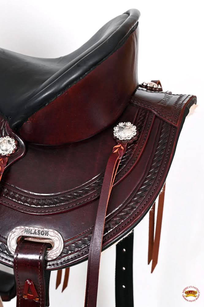 Hilason Western Horse Treeless Trail Pleasure American Leather Saddle