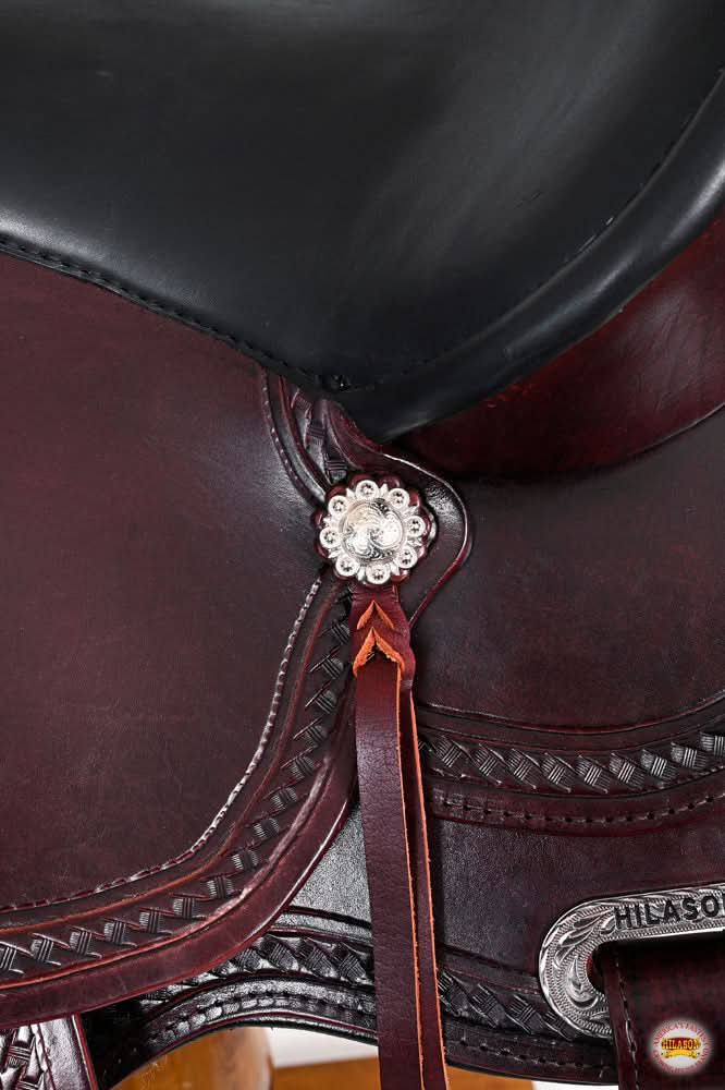 Hilason Western Horse Treeless Trail Pleasure American Leather Saddle