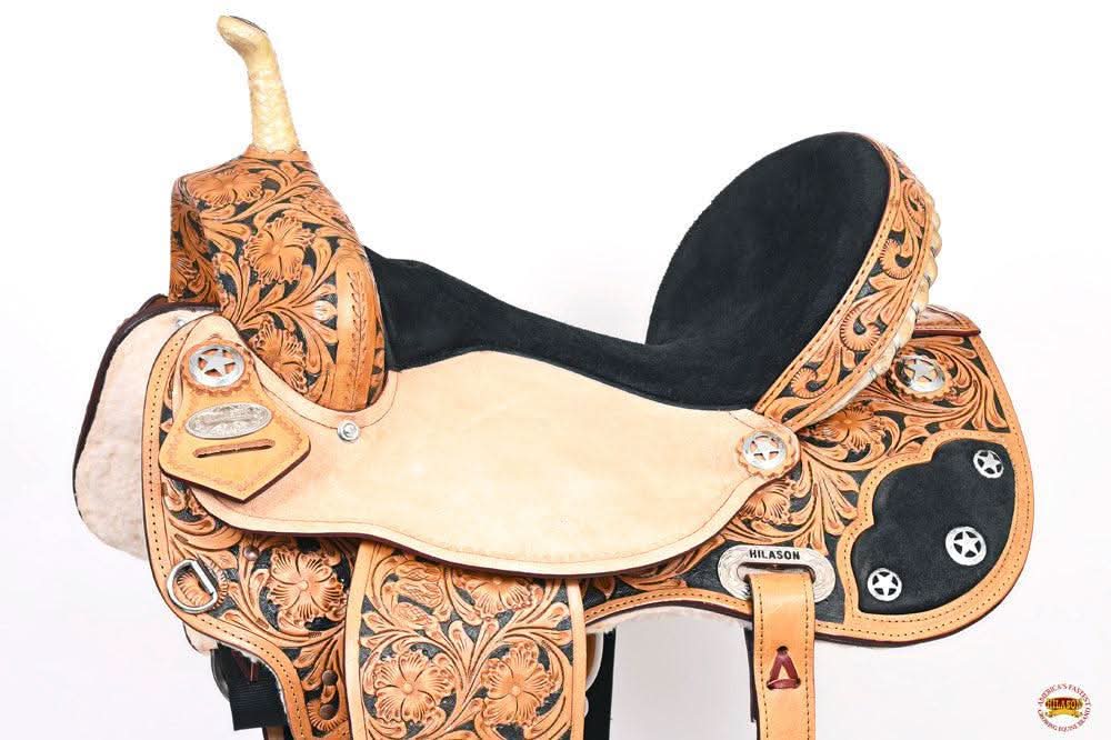 Flex Tree Western Horse Saddle American Leather Trail Barrel By Hilason