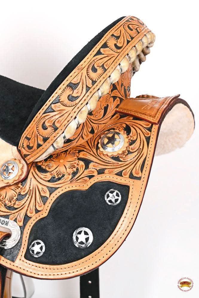 Flex Tree Western Horse Saddle American Leather Trail Barrel By Hilason