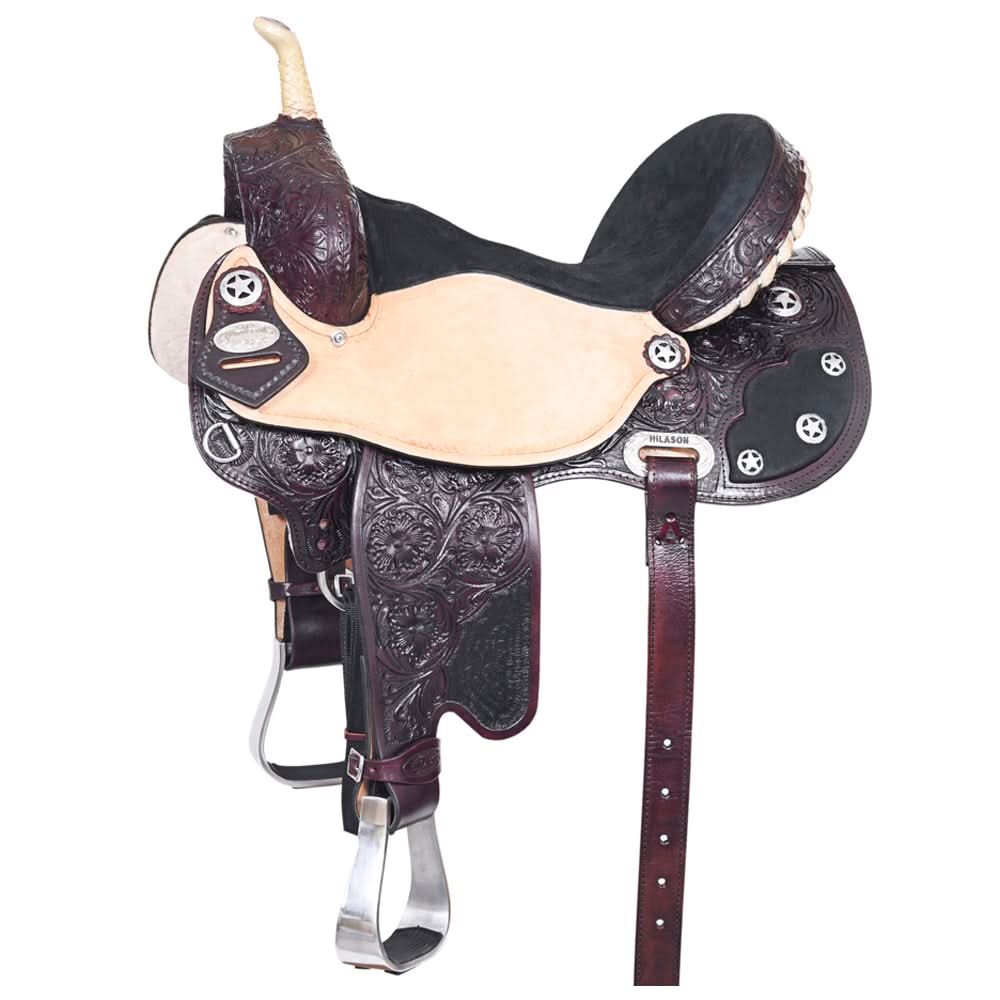 Flex Tree Western Horse Saddle American Leather Trail Barrel By Hilason