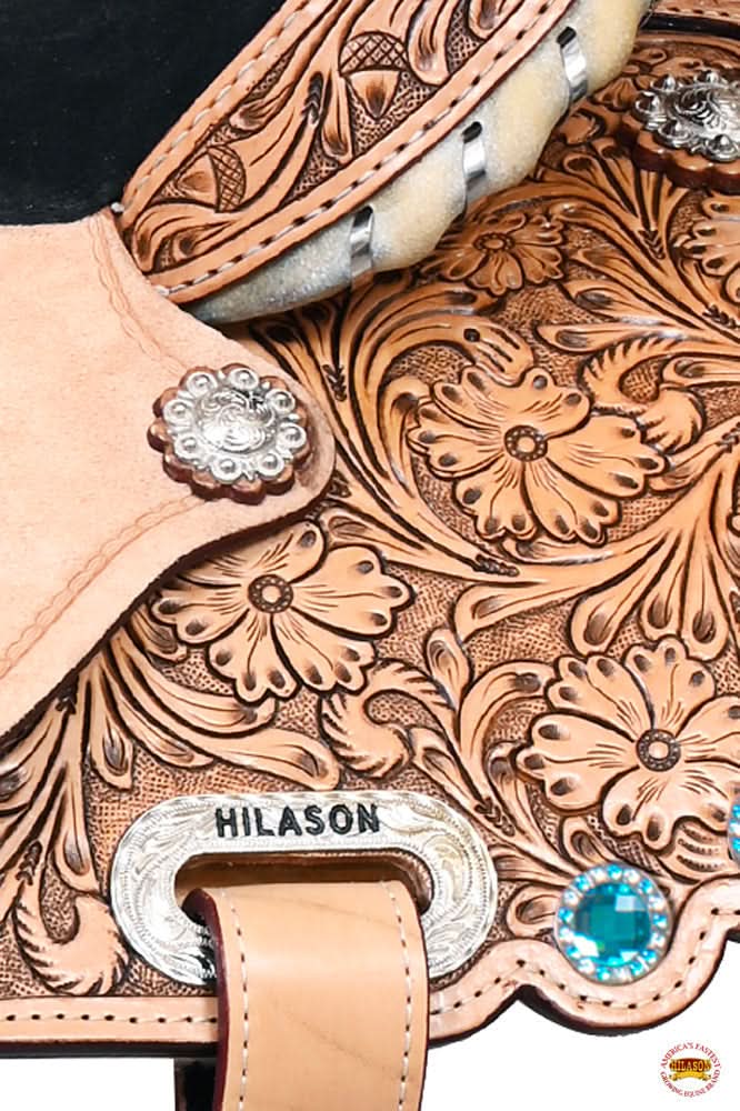 Flex Tree Western Horse Saddle American Leather Trail Barrel By Hilason