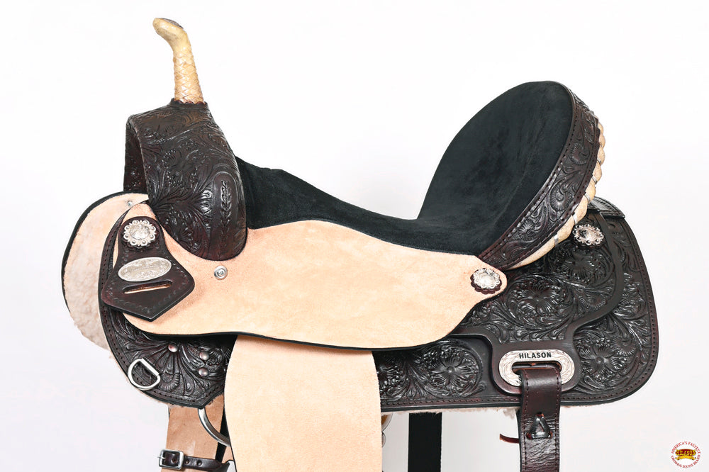 Flex Tree Western Horse Saddle American Leather Trail Barrel By Hilason