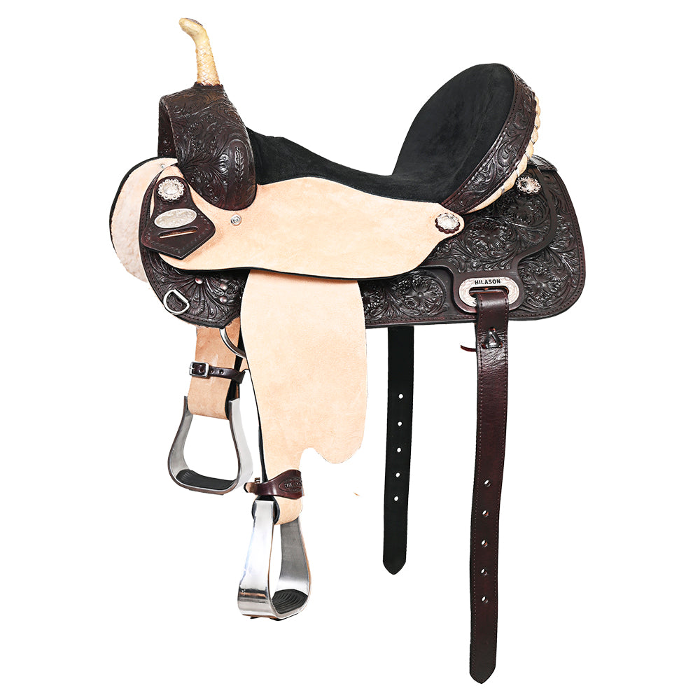 Flex Tree Western Horse Saddle American Leather Trail Barrel By Hilason