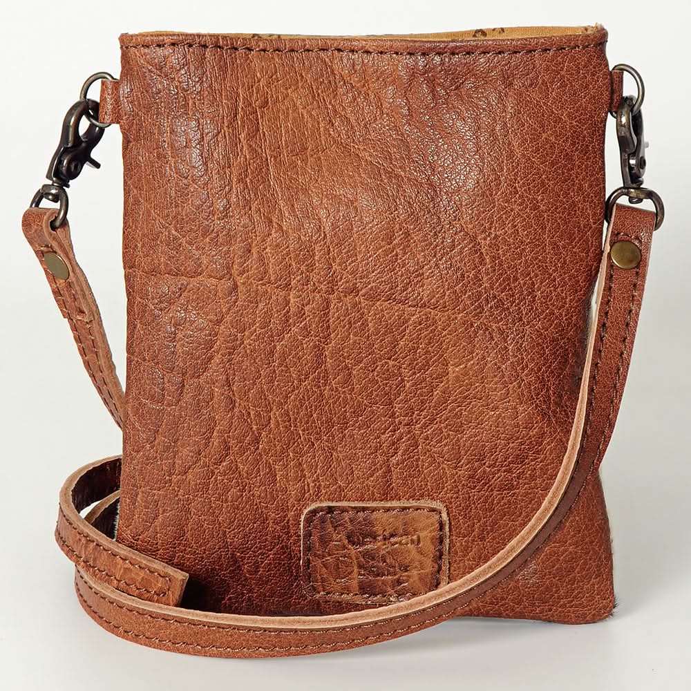 American Darling ADBGS131A Crossbody Hand Tooled Hair-On Genuine Leather Women Bag Western Handbag Purse