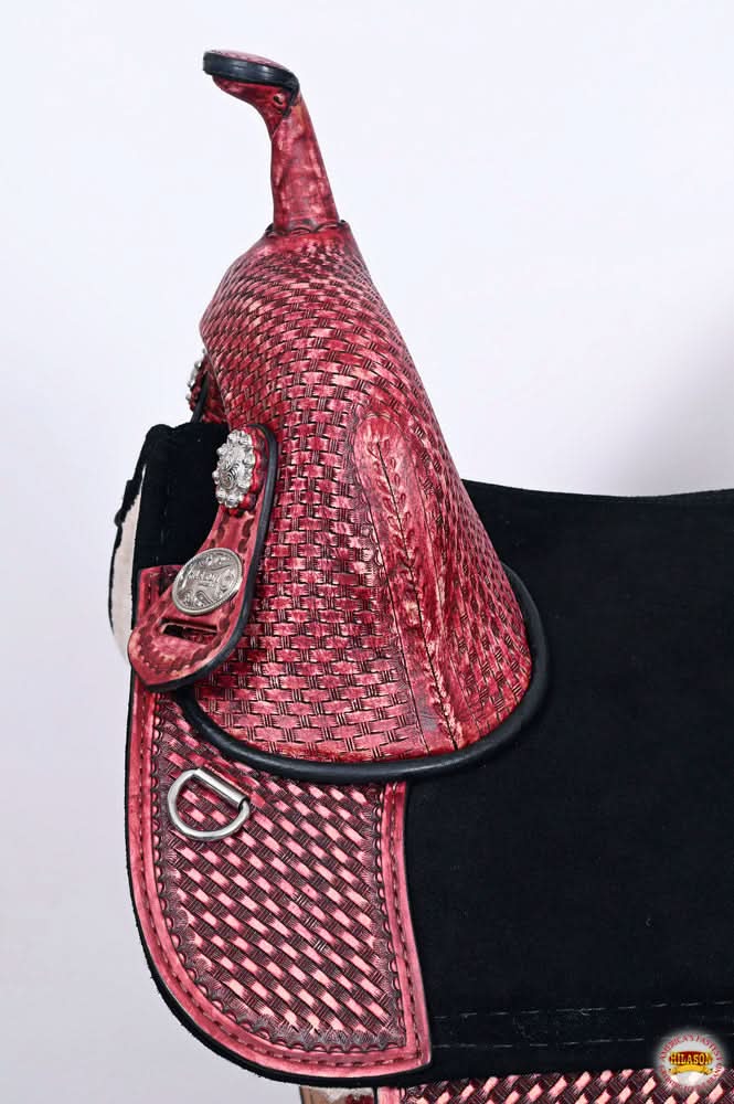Hilason Western Horse Trail Barrel Racing American Leather Saddle