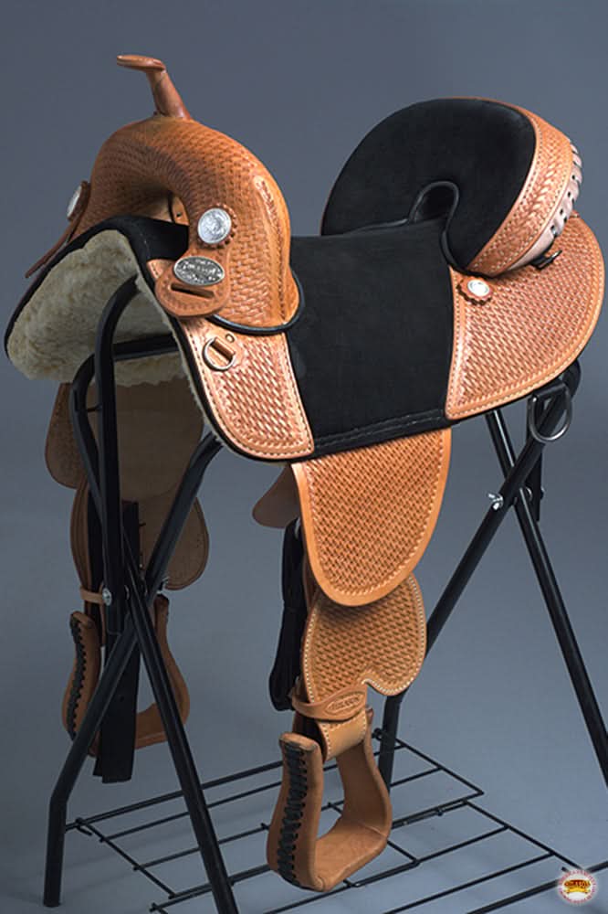 Hilason Western Horse Trail Barrel Racing American Leather Saddle
