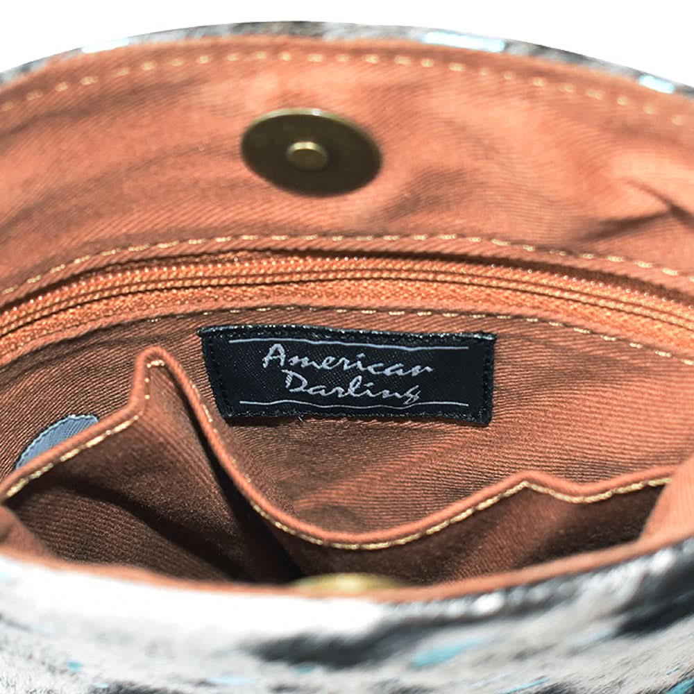 American Darling Cross Body Hair On Genuine Leather Women Bag Western Handbag Purse