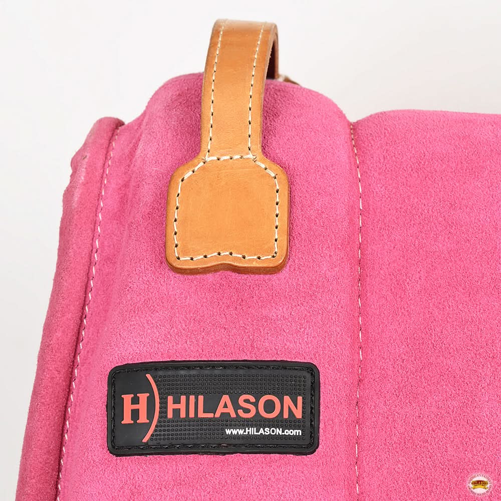Hilason Horse Bareback Saddle Pad Anti Slip Base Suede Leather Brown