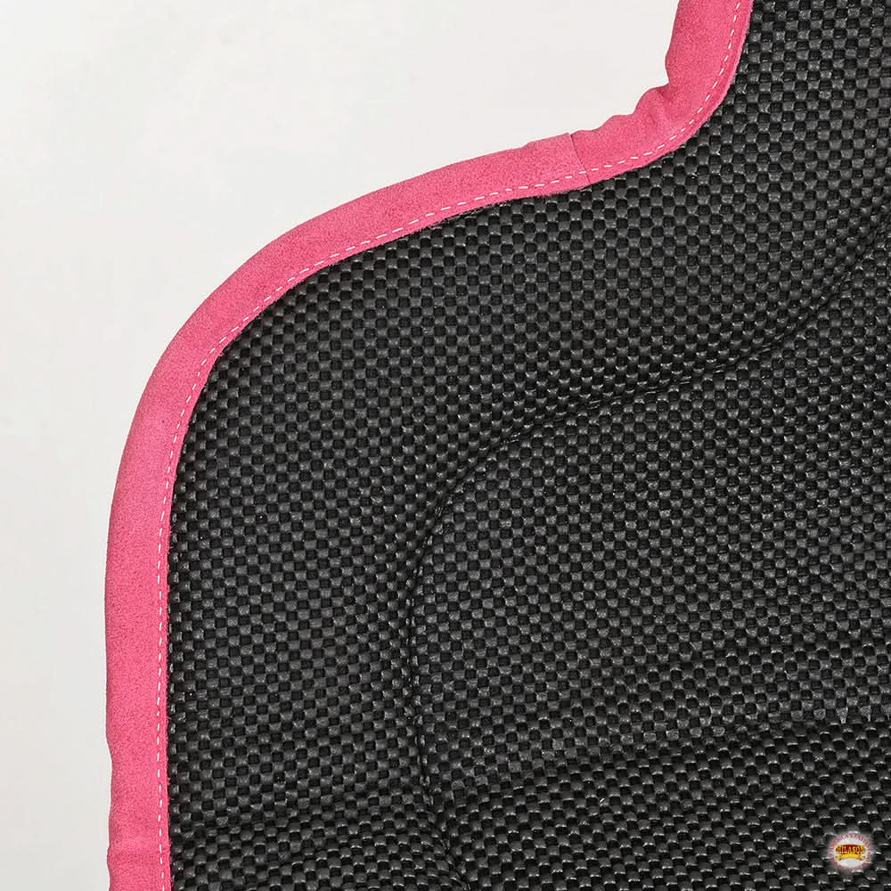 Hilason Horse Bareback Saddle Pad Anti Slip Base Suede Leather Brown