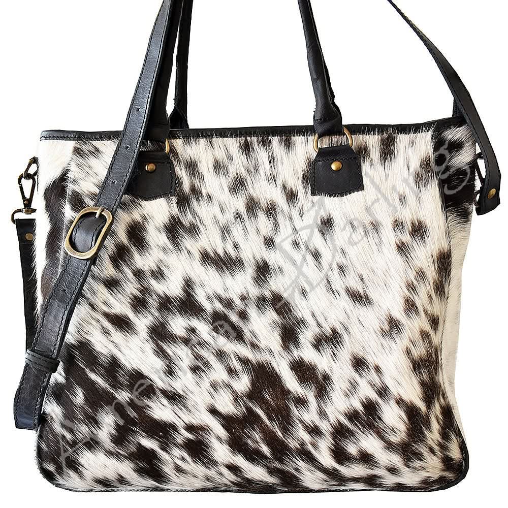 American Darling ADBG201BKW Tote Hair On Genuine Leather Women Bag Western Handbag Purse