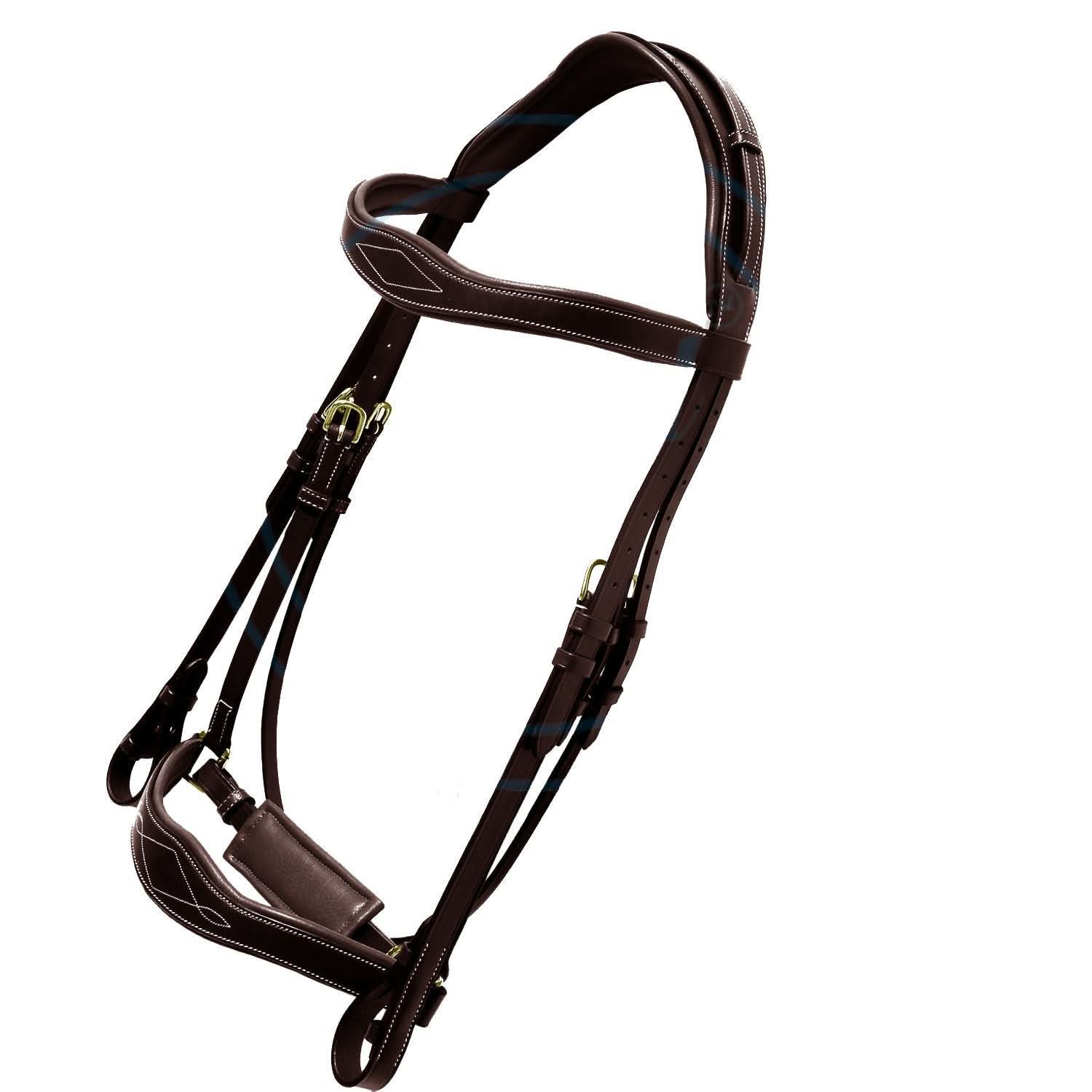 ExionPro Broad Wave Shape Designer Fancy Dressage Bridle & Web Reins