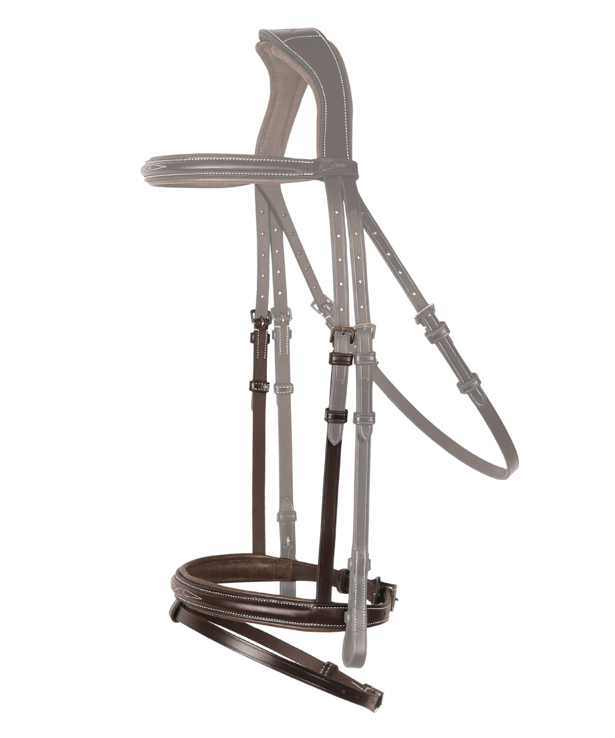 Replacement Noseband of ExionPro 'Atlas' Classic Jumping Bridle with Reins