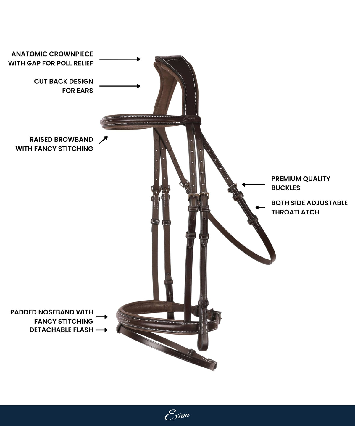 ExionPro 'Atlas' Classic Jumping Bridle with Reins