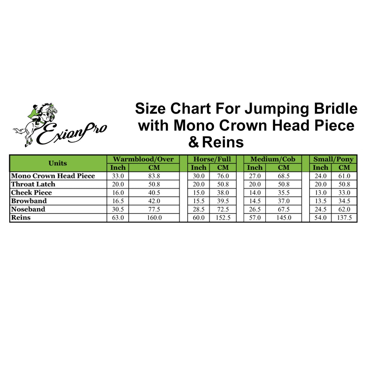 Replacement Noseband of ExionPro 'Atlas' Classic Jumping Bridle with Reins