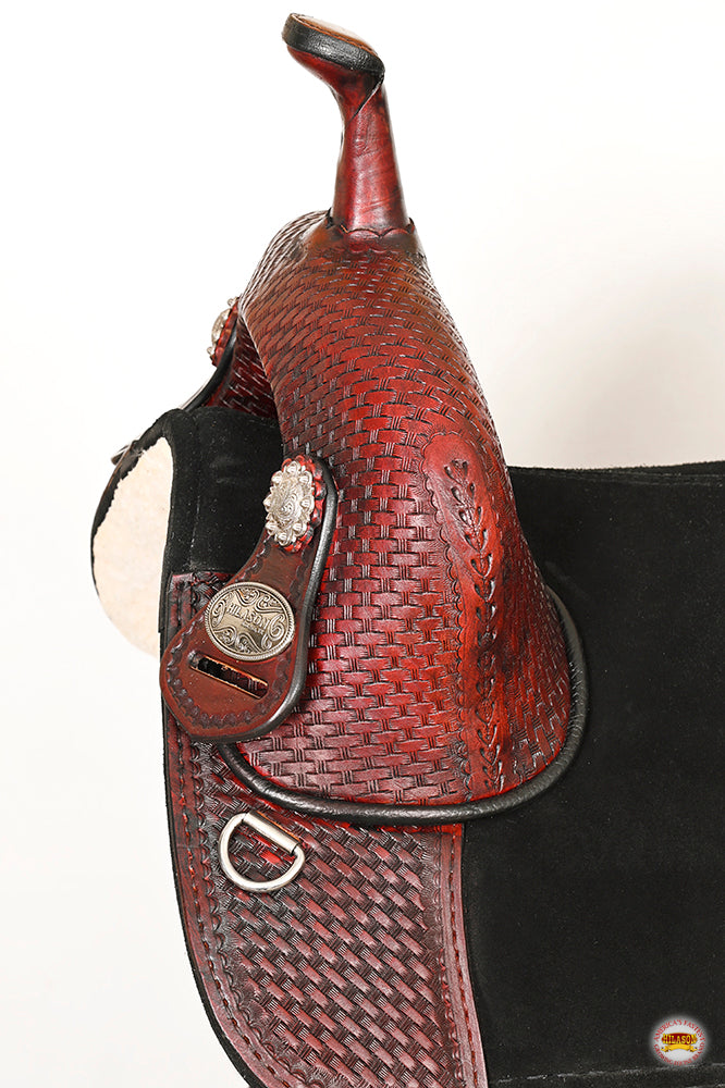 Hilason Treeless Trail Barrel American Leather Saddle Tack Set