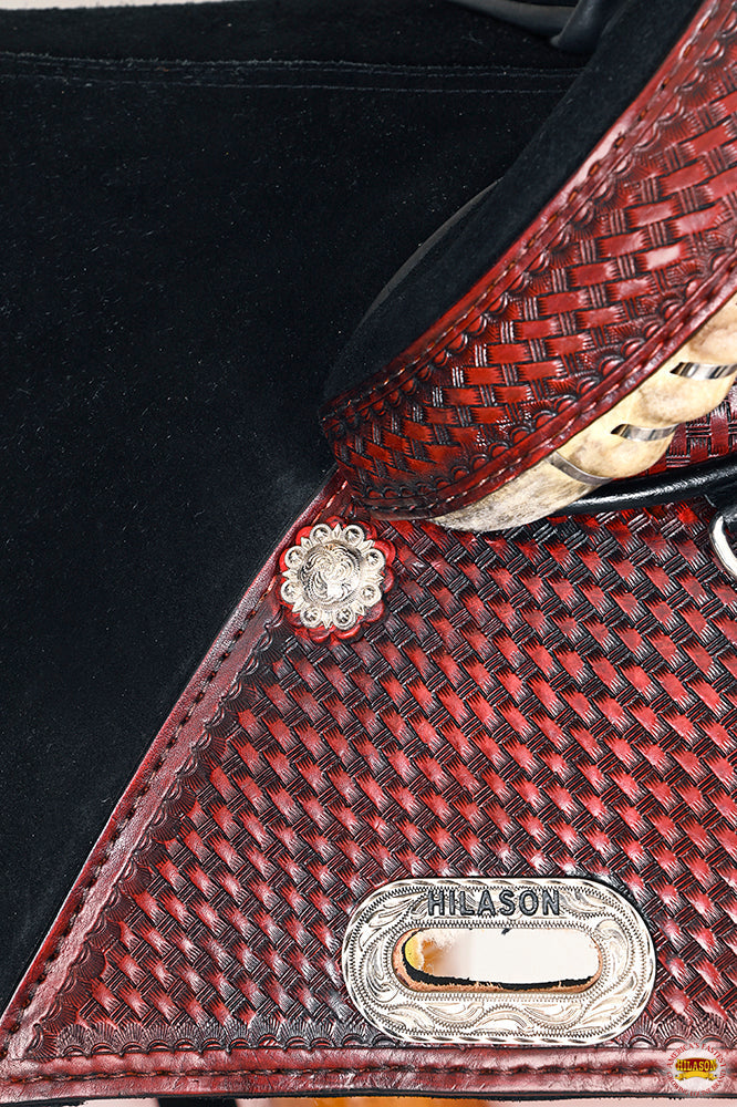 Hilason Treeless Trail Barrel American Leather Saddle Tack Set