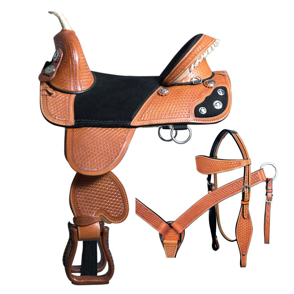 Hilason Western Horse Saddle Treeless American Leather Trail Barrel Tack