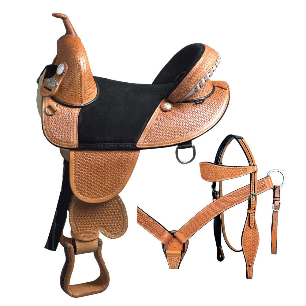 Hilason Western Horse Saddle Treeless American Leather Trail Barrel Tack