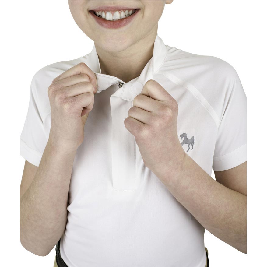 Equine Couture Children'S Magda Lace Equicool Short Sleeve Show Shirt