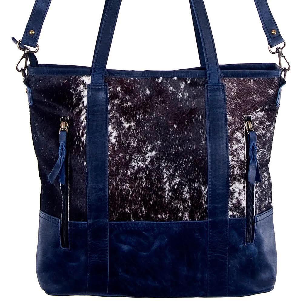 American Darling ADBGS162BKW Tote Hair On Genuine Leather Women Bag Western Handbag Purse