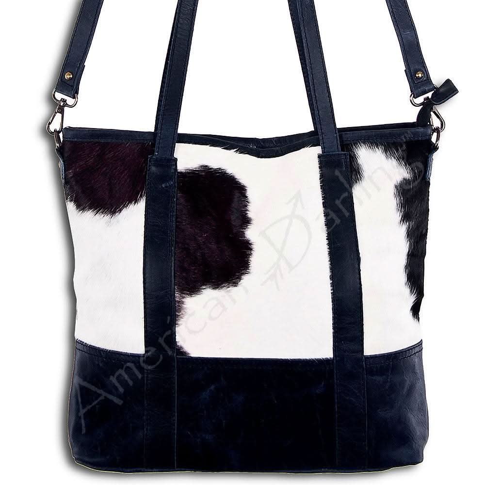 American Darling ADBGS162BKW Tote Hair On Genuine Leather Women Bag Western Handbag Purse