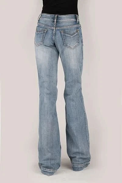 Stetson 214 Trouser Fit V Pocket (Light Wash) - Women's Jeans