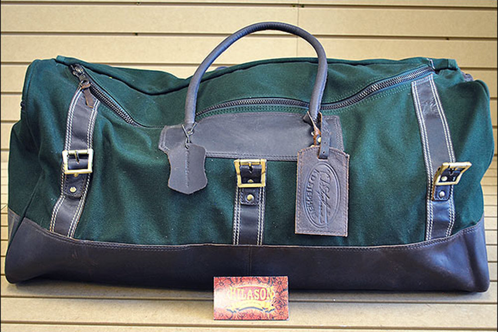 28”W x 14”H x 12”D Canvas Leather Duffle Bag Large 28 Inches