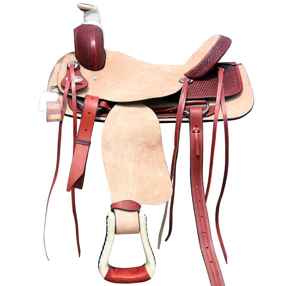Western Horse Saddle American Leather Wade Ranch Roping Mahogany Hilason